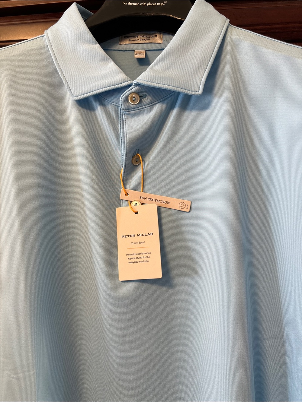 Brand New Peter Millar Summer Comfort Stretch Gray & Blue Striped Golf ⛳️  Polo